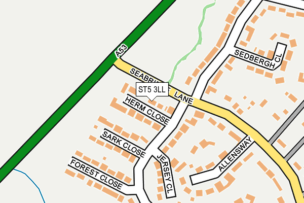 ST5 3LL map - OS OpenMap – Local (Ordnance Survey)