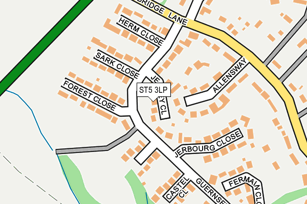 ST5 3LP map - OS OpenMap – Local (Ordnance Survey)