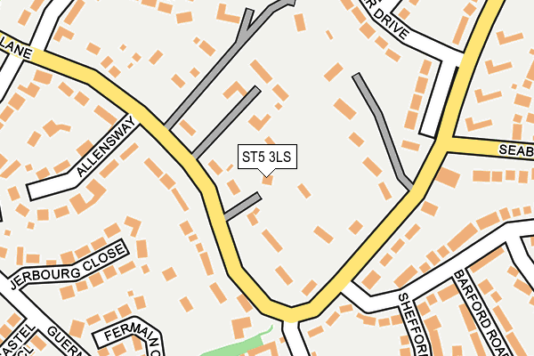 ST5 3LS map - OS OpenMap – Local (Ordnance Survey)