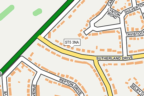 ST5 3NA map - OS OpenMap – Local (Ordnance Survey)