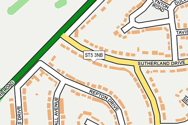 ST5 3NB map - OS OpenMap – Local (Ordnance Survey)