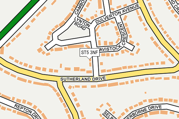 ST5 3NF map - OS OpenMap – Local (Ordnance Survey)
