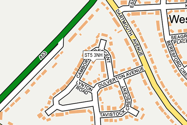 ST5 3NH map - OS OpenMap – Local (Ordnance Survey)
