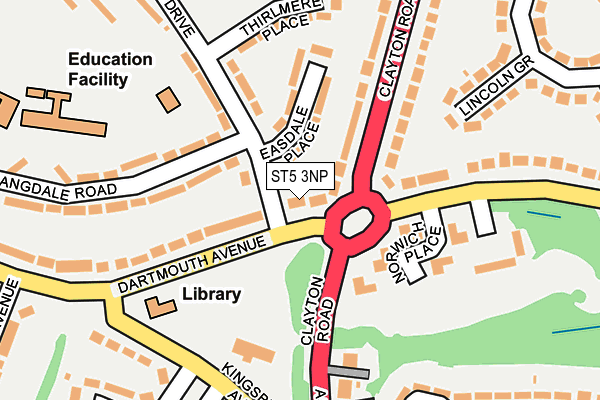 ST5 3NP map - OS OpenMap – Local (Ordnance Survey)
