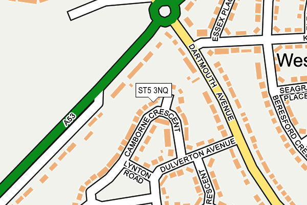 ST5 3NQ map - OS OpenMap – Local (Ordnance Survey)