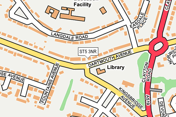 ST5 3NR map - OS OpenMap – Local (Ordnance Survey)