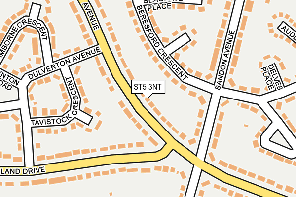ST5 3NT map - OS OpenMap – Local (Ordnance Survey)
