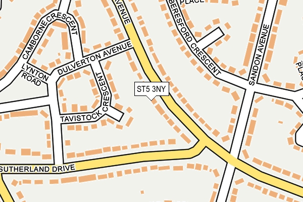ST5 3NY map - OS OpenMap – Local (Ordnance Survey)