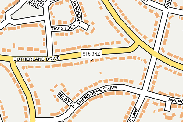 ST5 3NZ map - OS OpenMap – Local (Ordnance Survey)