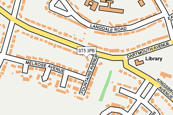 ST5 3PB map - OS OpenMap – Local (Ordnance Survey)