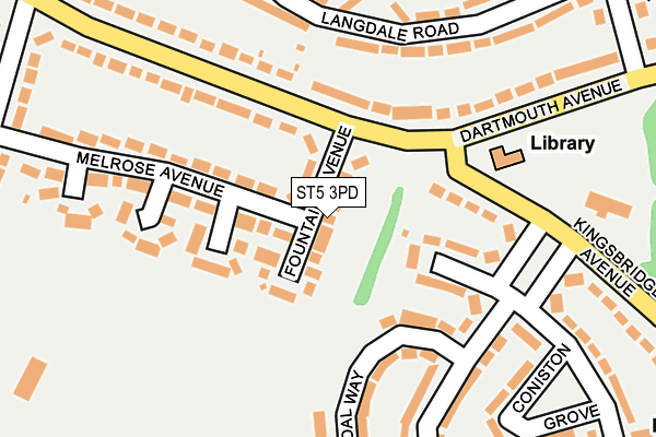 ST5 3PD map - OS OpenMap – Local (Ordnance Survey)