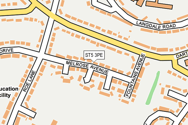 ST5 3PE map - OS OpenMap – Local (Ordnance Survey)