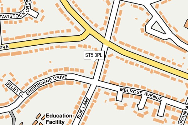 ST5 3PL map - OS OpenMap – Local (Ordnance Survey)