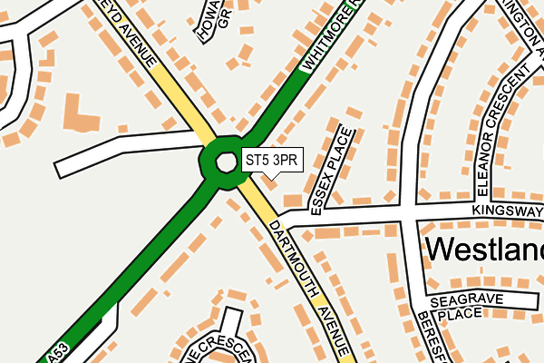 ST5 3PR map - OS OpenMap – Local (Ordnance Survey)