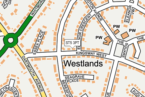 ST5 3PT map - OS OpenMap – Local (Ordnance Survey)