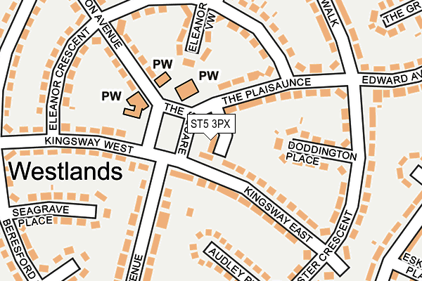 ST5 3PX map - OS OpenMap – Local (Ordnance Survey)