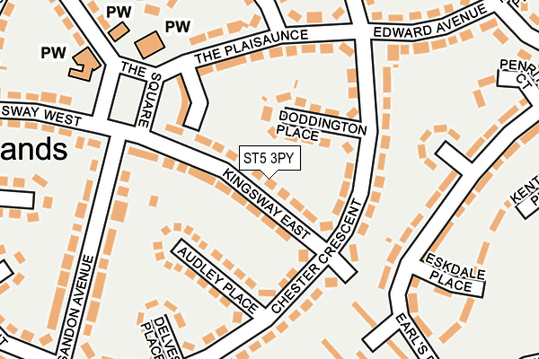 ST5 3PY map - OS OpenMap – Local (Ordnance Survey)