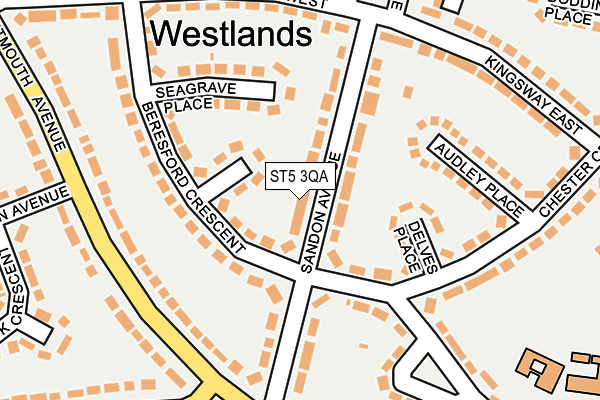 ST5 3QA map - OS OpenMap – Local (Ordnance Survey)