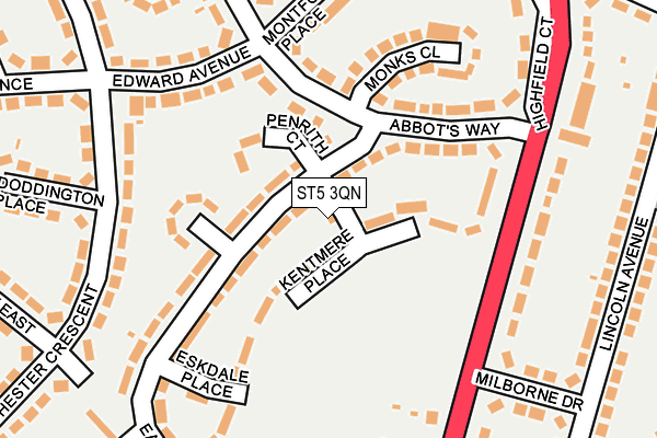 ST5 3QN map - OS OpenMap – Local (Ordnance Survey)