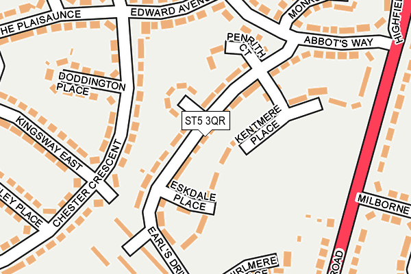ST5 3QR map - OS OpenMap – Local (Ordnance Survey)