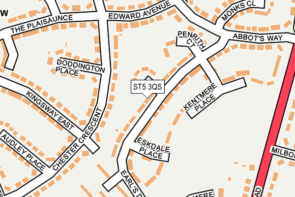 ST5 3QS map - OS OpenMap – Local (Ordnance Survey)