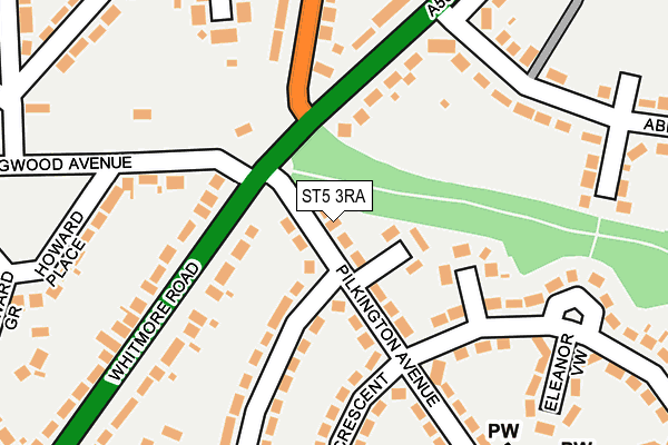 ST5 3RA map - OS OpenMap – Local (Ordnance Survey)