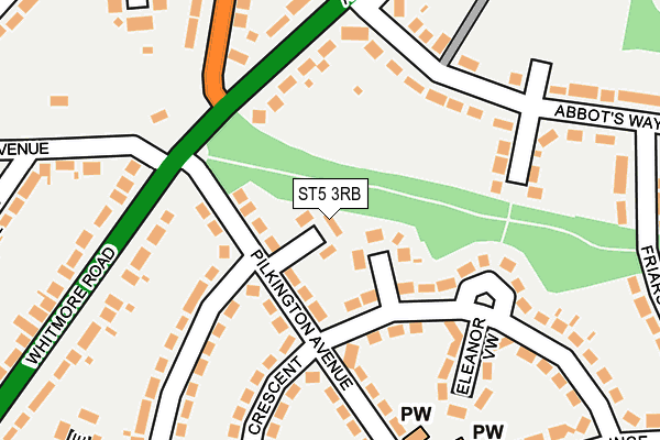 ST5 3RB map - OS OpenMap – Local (Ordnance Survey)