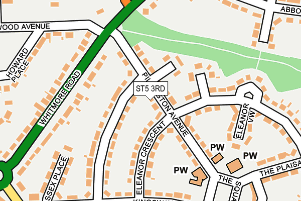 ST5 3RD map - OS OpenMap – Local (Ordnance Survey)