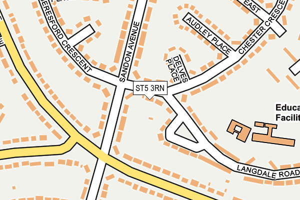 ST5 3RN map - OS OpenMap – Local (Ordnance Survey)