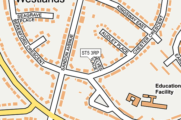 ST5 3RP map - OS OpenMap – Local (Ordnance Survey)