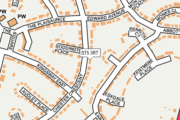 ST5 3RT map - OS OpenMap – Local (Ordnance Survey)