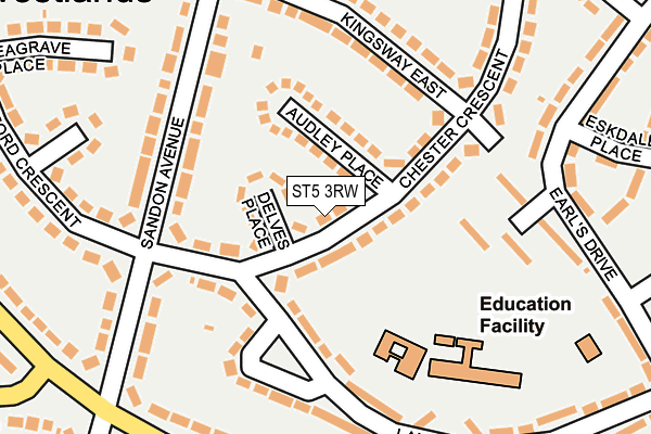 ST5 3RW map - OS OpenMap – Local (Ordnance Survey)