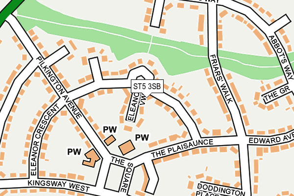 ST5 3SB map - OS OpenMap – Local (Ordnance Survey)