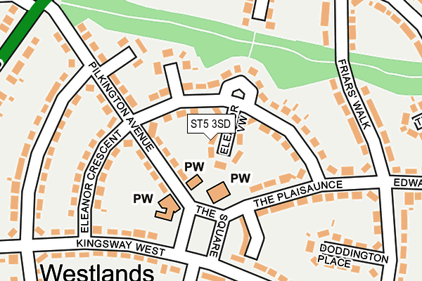 ST5 3SD map - OS OpenMap – Local (Ordnance Survey)