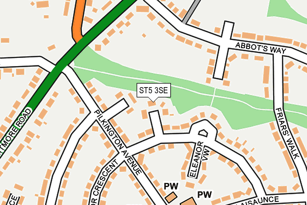 ST5 3SE map - OS OpenMap – Local (Ordnance Survey)