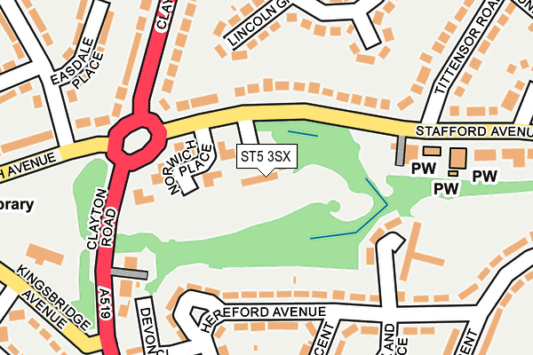 ST5 3SX map - OS OpenMap – Local (Ordnance Survey)