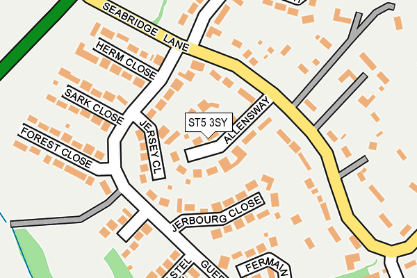 ST5 3SY map - OS OpenMap – Local (Ordnance Survey)