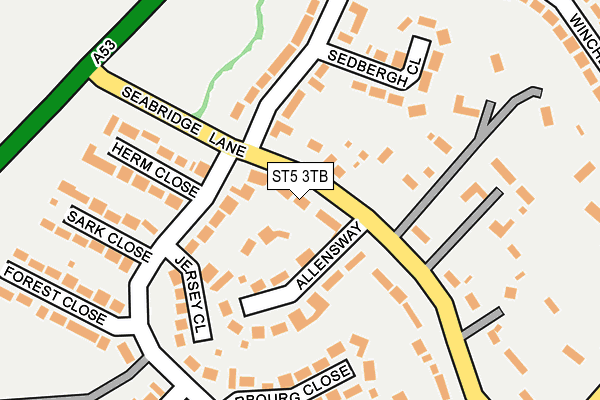 ST5 3TB map - OS OpenMap – Local (Ordnance Survey)