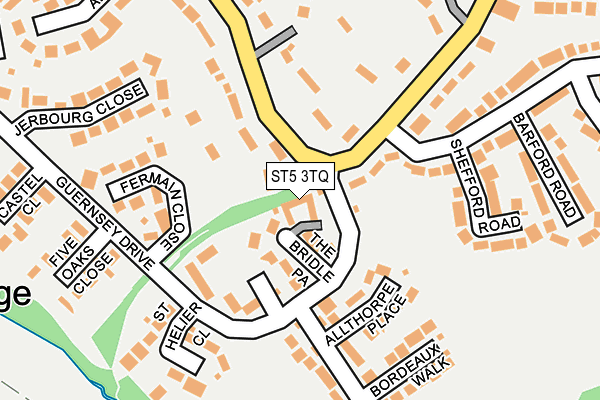 ST5 3TQ map - OS OpenMap – Local (Ordnance Survey)