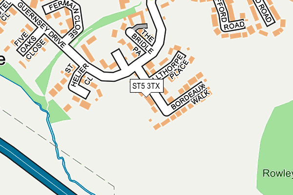 ST5 3TX map - OS OpenMap – Local (Ordnance Survey)
