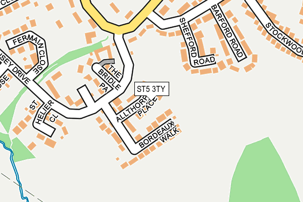 ST5 3TY map - OS OpenMap – Local (Ordnance Survey)