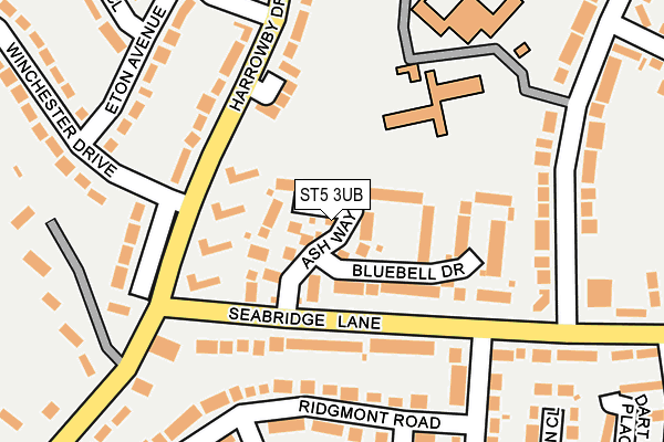 ST5 3UB map - OS OpenMap – Local (Ordnance Survey)