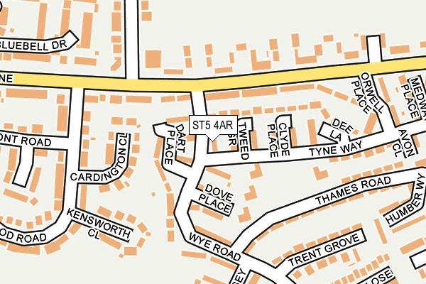 ST5 4AR map - OS OpenMap – Local (Ordnance Survey)