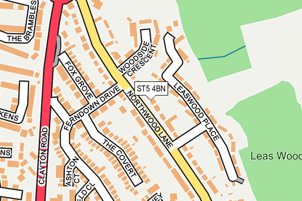 ST5 4BN map - OS OpenMap – Local (Ordnance Survey)