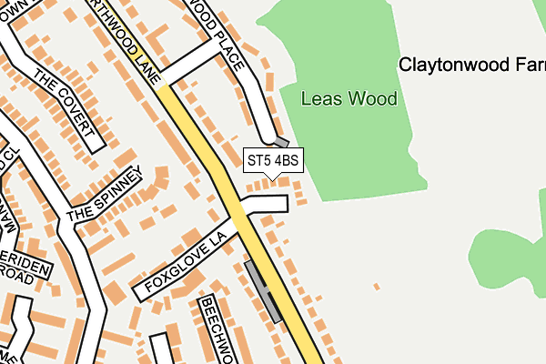 ST5 4BS map - OS OpenMap – Local (Ordnance Survey)