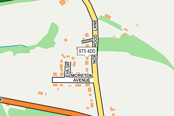 ST5 4DD map - OS OpenMap – Local (Ordnance Survey)