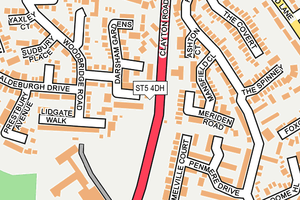 ST5 4DH map - OS OpenMap – Local (Ordnance Survey)