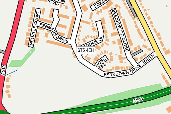 ST5 4EH map - OS OpenMap – Local (Ordnance Survey)