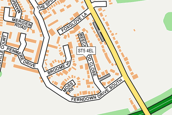ST5 4EL map - OS OpenMap – Local (Ordnance Survey)