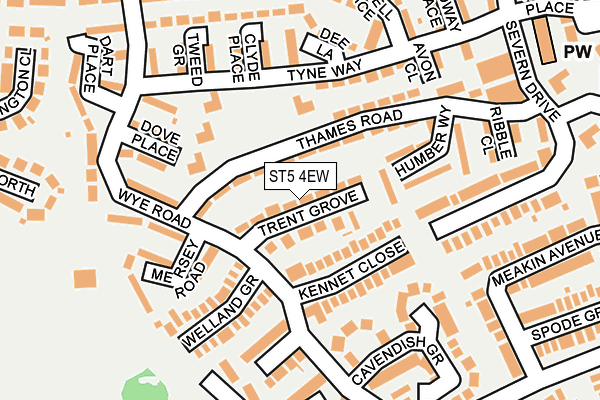 ST5 4EW map - OS OpenMap – Local (Ordnance Survey)